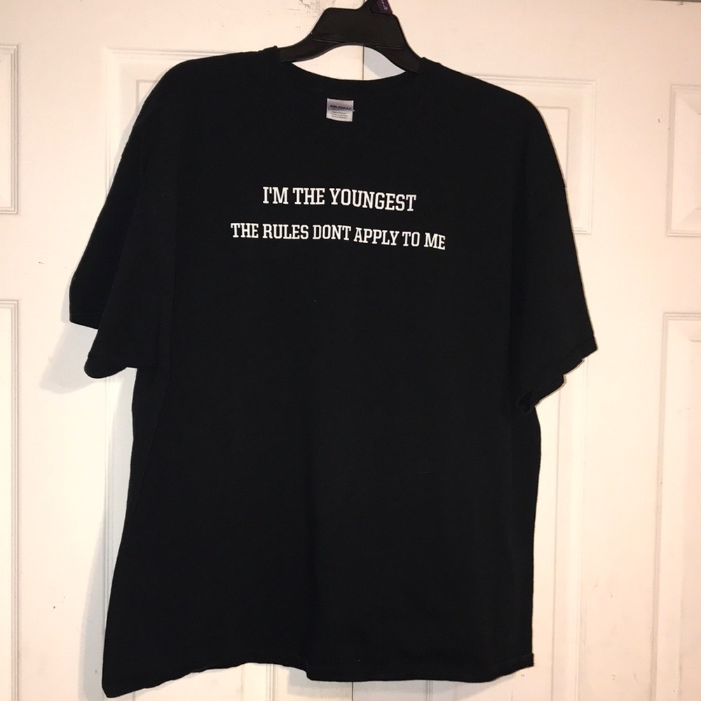 NWOT Unisex Gildan “Youngest” Tee